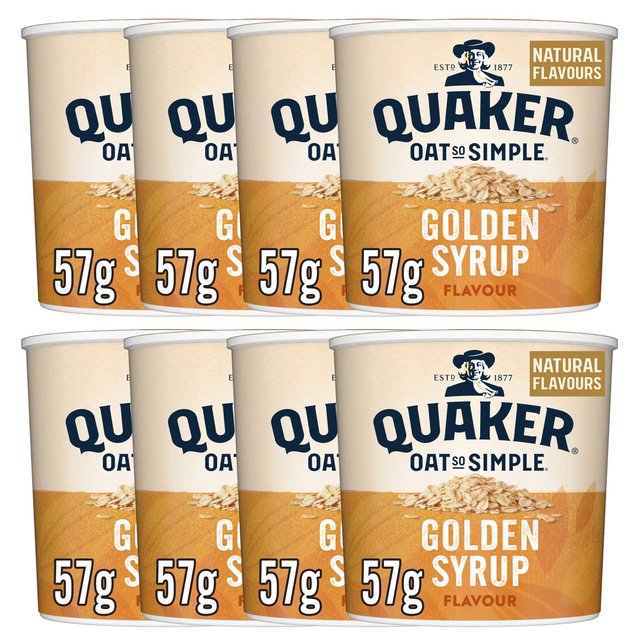 Quaker Oats So Simple Golden Syrup Porridge Pots Multipack 57g x