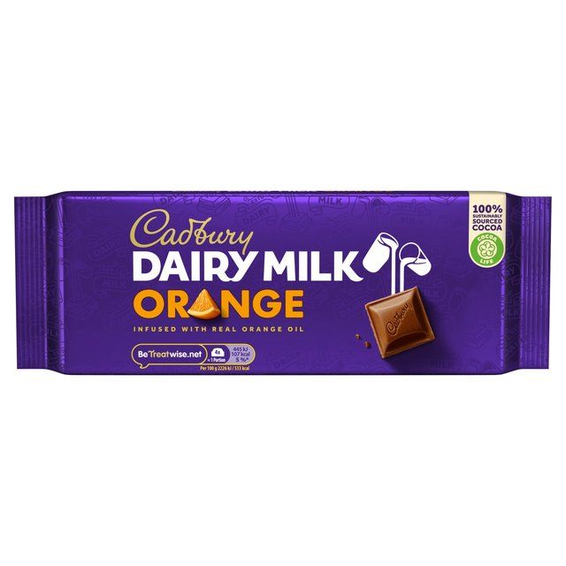 Cadbury Dairy Milk Orange Chocolate Bar FOOD CUPBOARD M&S Default Title  