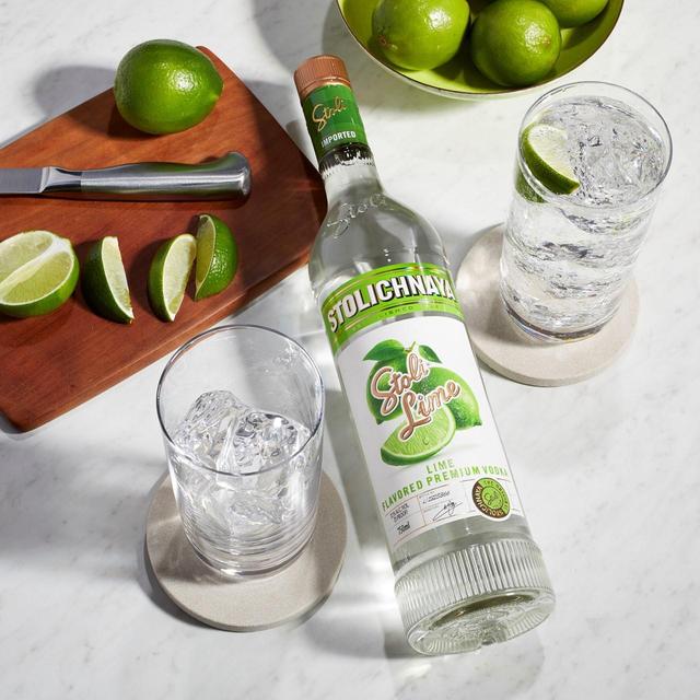 Stolichnaya Lime Vodka Liqueurs and Spirits M&S   