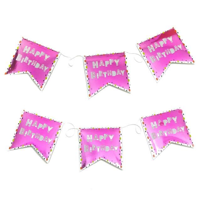 Happy Birthday Bunting, Pink Miscellaneous M&S   