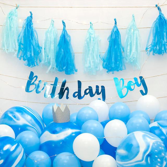 On The Wall Birthday Party Pack, Blue Miscellaneous M&S   