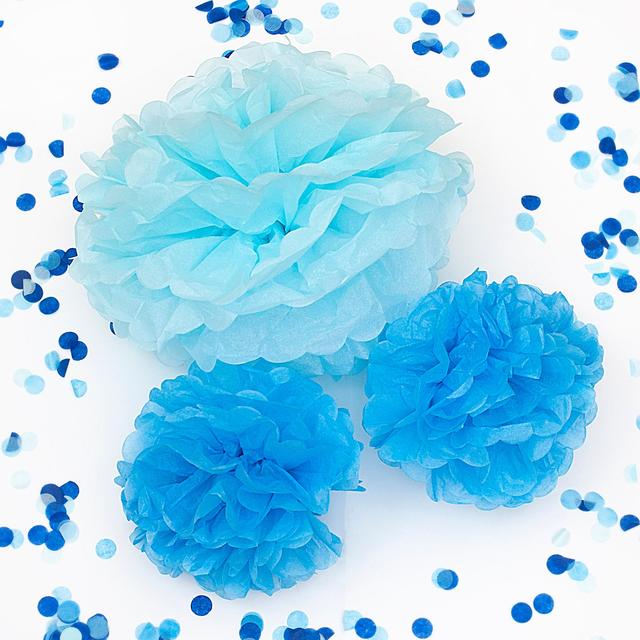 Pom Pom Decorations, Blue Miscellaneous M&S   