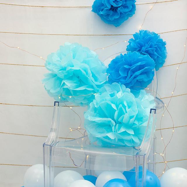 Pom Pom Decorations, Blue Miscellaneous M&S   