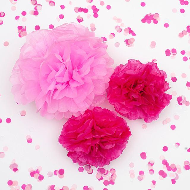 Pom Pom Decorations, Pink