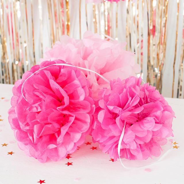 Pom Pom Decorations, Pink Miscellaneous M&S   