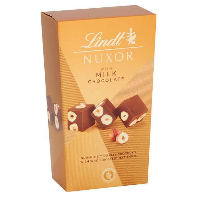 Lindt NUXOR Milk Gianduja Chocolate with Hazelnuts FOOD CUPBOARD M&S   