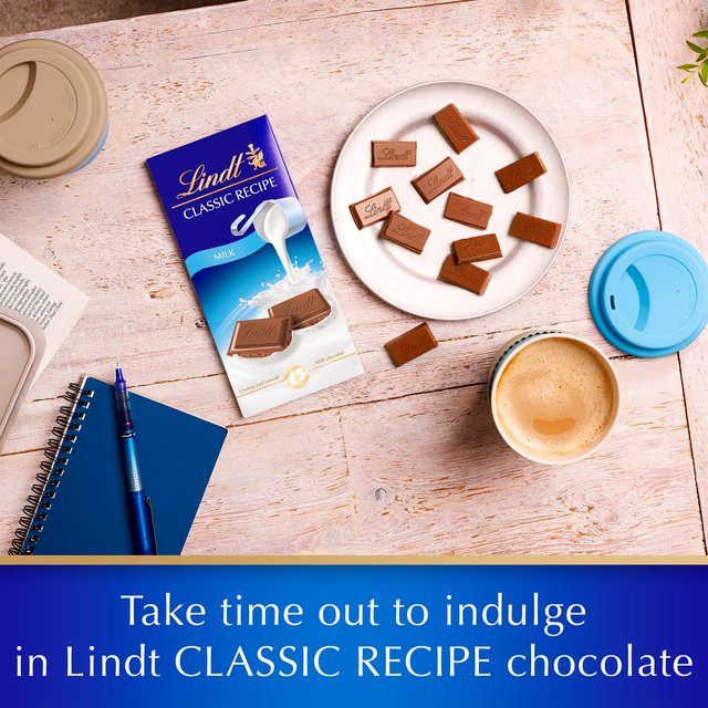 Lindt Classic Recipe Milk Chocolate Bar Food Cupboard M&S   