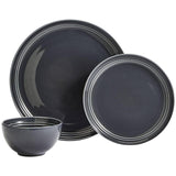 M&S 12 Piece Marlowe Dinner Set, Dark Grey Tableware & Kitchen Accessories M&S   