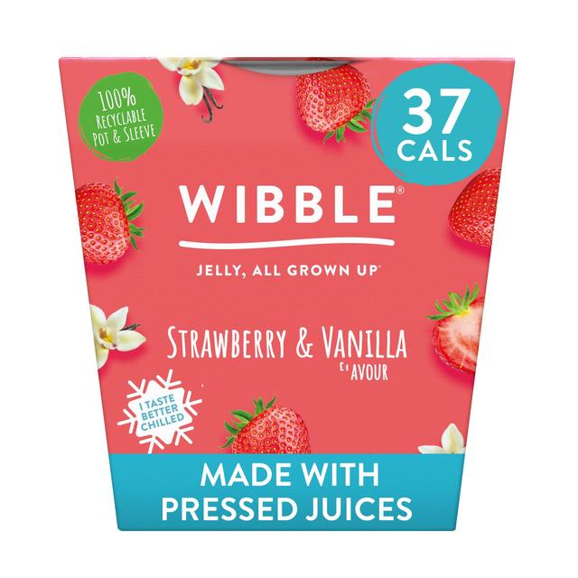 Wibble Low Cal Strawberry & Vanilla Jelly Pot