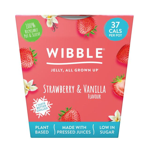 Wibble Low Cal Strawberry & Vanilla Jelly Pot Sugar & Home Baking M&S   