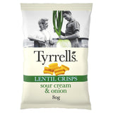 Tyrrells Lentil Sharing Crisps Sour Cream & Onion Crisps, Nuts & Snacking Fruit M&S   