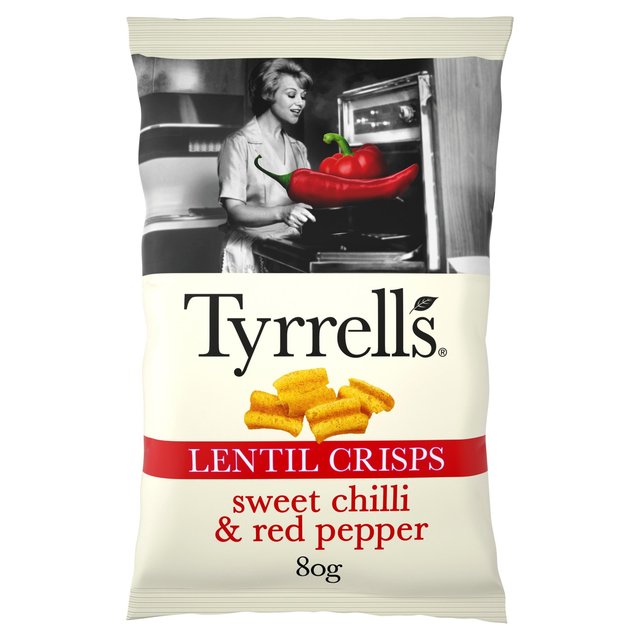 Tyrrells Lentil Sharing Crisps Sweet Chilli & Red Pepper Crisps, Nuts & Snacking Fruit M&S   