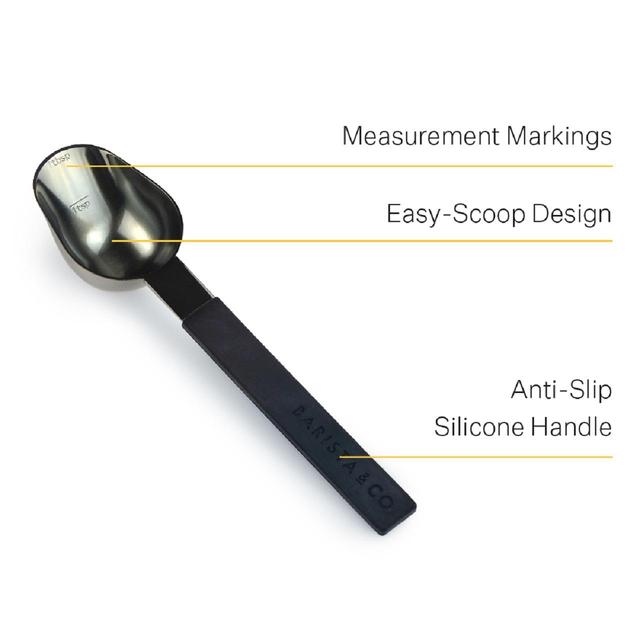 Barista & Co The Scoop Stainless Steel Coffee Measuring Spoon, Black Miscellaneous M&S   