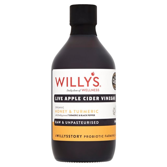 Willy's Organic Live ACV - Honey, Turmeric, Black Pepper & 'The Mother' SERVICE M&S   