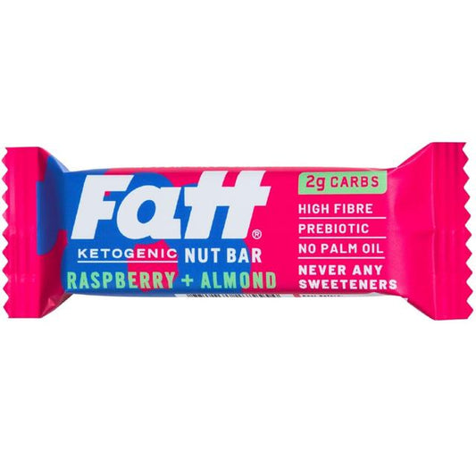 Fatt Raspberry & Almond Ketogenic Nut Bar Keto M&S Title  