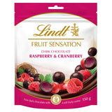 Lindt FRUIT SENSATION Dark Chocolate with Raspberry & Cranberry Pouch Food Cupboard M&S Default Title  