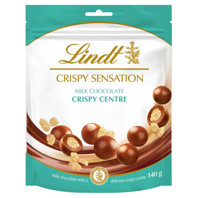 Lindt CRISPY SENSATION Milk Chocolate with Biscuit Centre Pouch