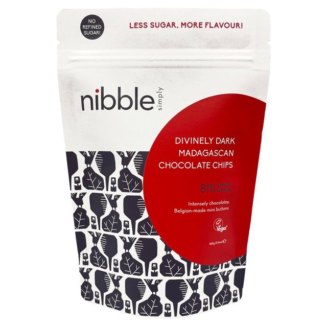 Nibble Simply Divinely Dark Madagascan Chocolate Chips Food Cupboard M&S   