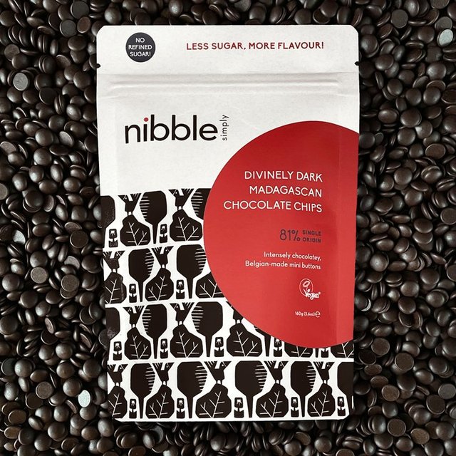 Nibble Simply Divinely Dark Madagascan Chocolate Chips Food Cupboard M&S   