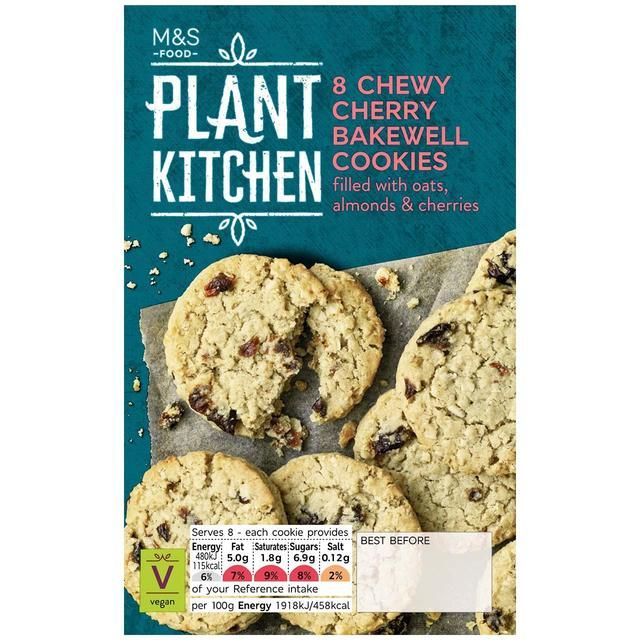 M&S Plant Kitchen Cherry Bakewell Cookies Food Cupboard M&S Default Title  