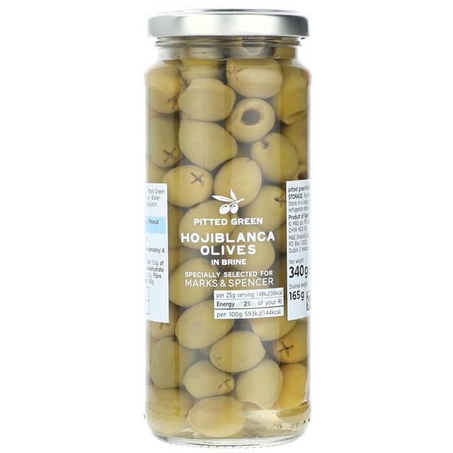 M&S Pitted Green Hojiblanca Olives