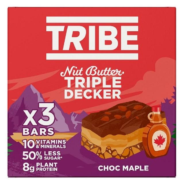 TRIBE Triple Decker Choc Maple Bar Vegan, Gluten & Dairy Free Bar General Health & Remedies M&S Default Title  