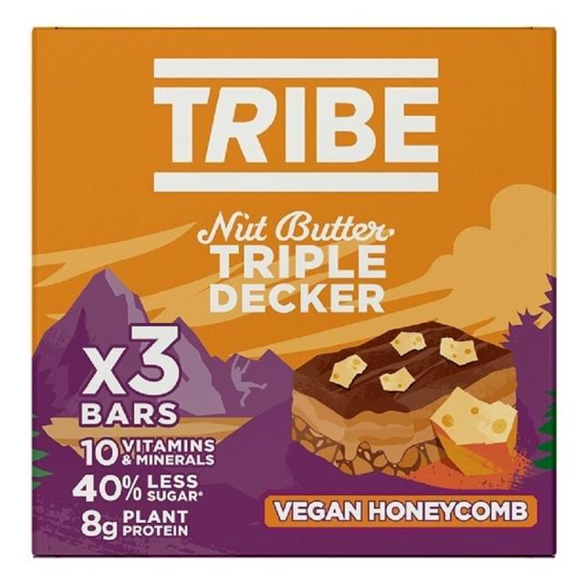 TRIBE Triple Decker Vegan Honeycomb Vegan, Gluten & Dairy Free Bar