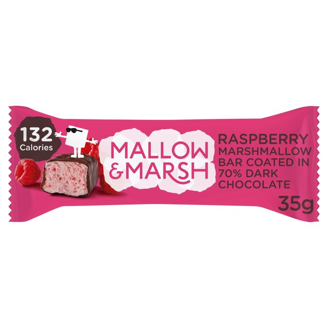 Mallow & Marsh Raspberry & 70% Dark Chocolate Marshmallow Bar