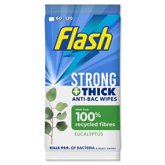 Flash Anti-Bac Wipes Frosted Eucalyptus Mrs Hinch Accessories & Cleaning M&S   