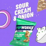 PopWorks Protein Sour Cream & Onion Sharing Popped Crisps Crisps, Nuts & Snacking Fruit M&S   