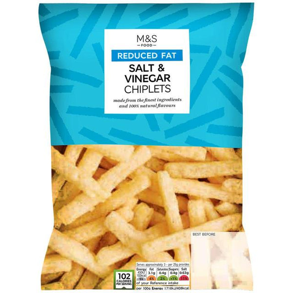 Marks & Spencer Salt & Vinegar Chiplets 100g (Pack of 4) 
