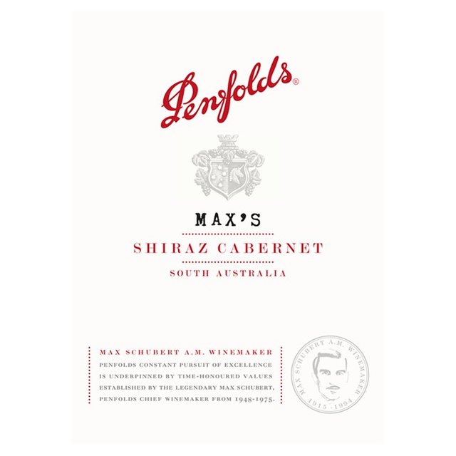 Penfolds Max's Shiraz Cabernet Wine & Champagne M&S   