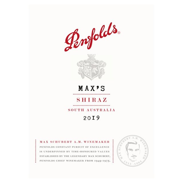 Penfolds Max's Shiraz Wine & Champagne M&S   