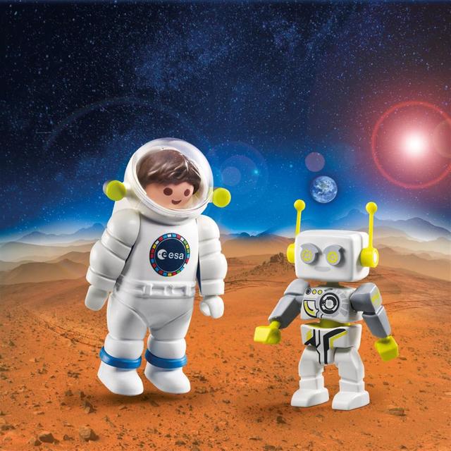 Playmobil 70991 DuoPack ESA Astronaut and ROBert