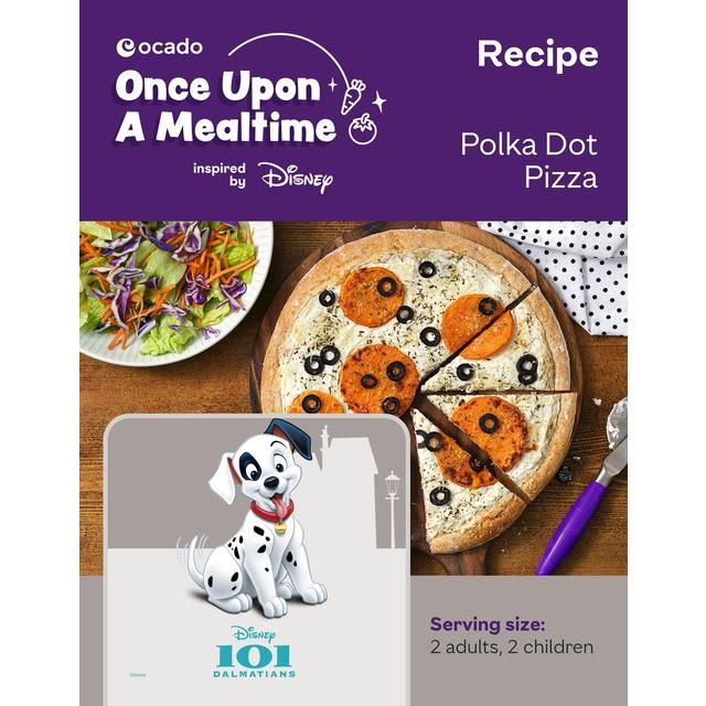 Disney's 101 Dalmatians-themed Pizza Recipe Card