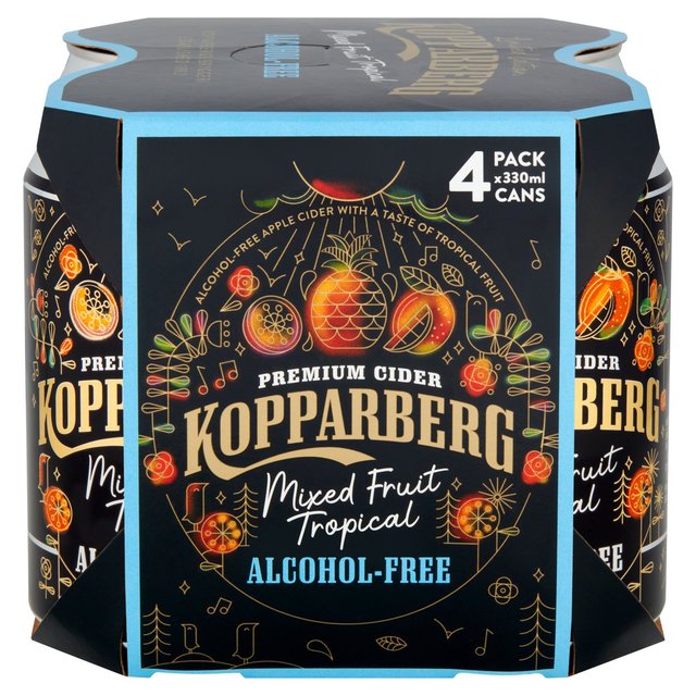 Kopparberg Alcohol Free Mixed Fruit Tropical Cider Cans GOODS M&S   