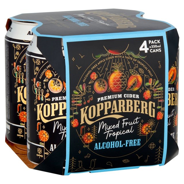 Kopparberg Alcohol Free Mixed Fruit Tropical Cider Cans GOODS M&S   