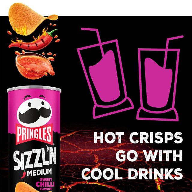 Pringles Sizzl'n Hot Sweet Chilli Crisps