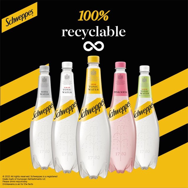 Schweppes Slimline Tonic Water Glass Bottle