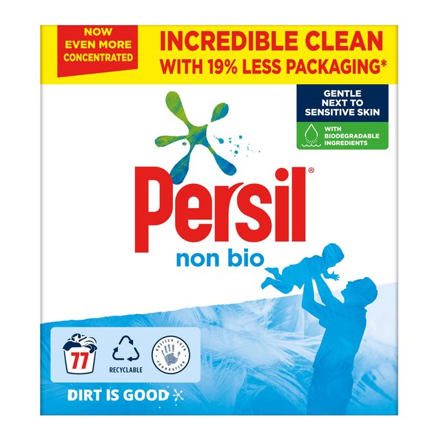 Persil Fabric Cleaning Washing Powder Non Bio 77 wash Laundry M&S   