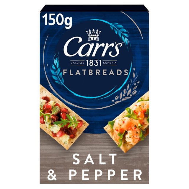Carr's Flatbreads Salt & Cracked Black Pepper Food Cupboard M&S Title  