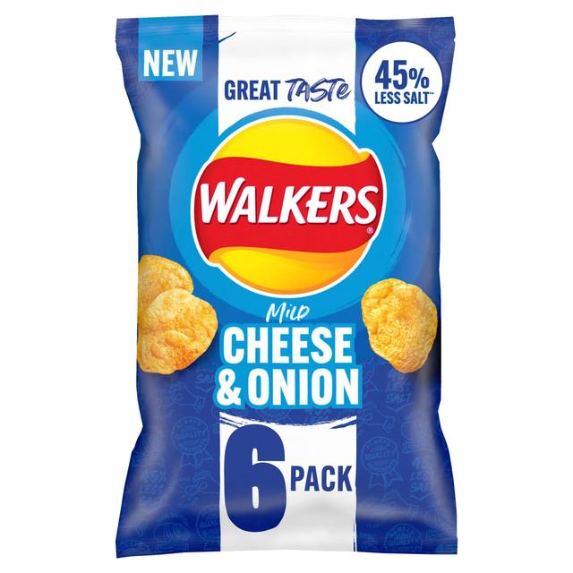 Walkers Less Salt Mild Cheese & Onion Multipack Crisps GOODS ASDA   