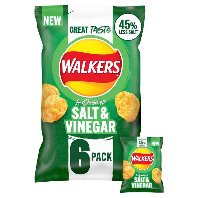 Walkers Less Salt A Dash of Salt & Vinegar Multipack Crisps