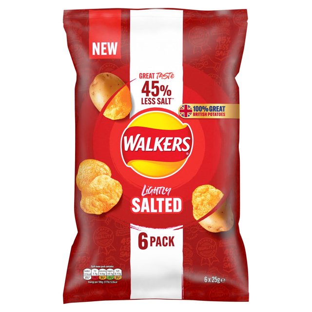 Walkers Less Salt Lightly Salted Multipack Crisps GOODS ASDA   