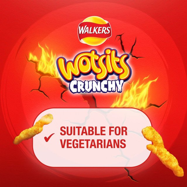 Walkers Wotsits Crunchy Flamin' Hot Snacks Crisps, Nuts & Snacking Fruit M&S   