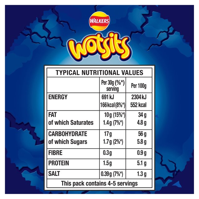 Walkers Wotsits Crunchy Really Cheesy Snacks Crisps, Nuts & Snacking Fruit M&S   