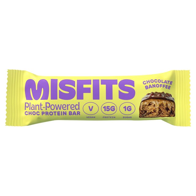 Misfits Vegan Banoffee Protein Bar Crisps, Nuts & Snacking Fruit M&S   