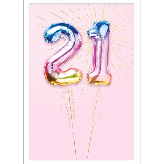 21st Balloons Birthday Card Miscellaneous M&S   