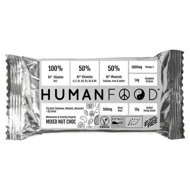 Human Food Protein and Multivitamin Bar Mixed Nut Choc 76g