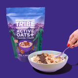 TRIBE Instant Breakfast Oats+ Pouch - Choc + Hazelnut (480g) Cereals M&S   